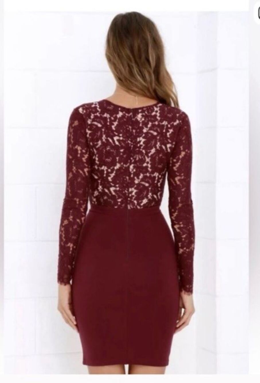Bodycon Fairy Grunge Sexy Lulus Swoon’er Or Later Dress Long Sleeve M NWT